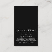 ロゴメイクアップマニキュアレッド爪、 ネイルバラブラック 名刺 (裏面)