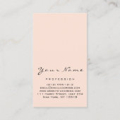 ロゴメイクアップマニキュア赤爪、 ネイル赤面 名刺 (裏面)