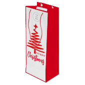 ロゴメリークリスマスワインバッグ ワインギフトバッグ (裏面アングル)
