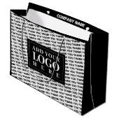 ロゴモダンありがとう白黒抱き枕 ラージペーパーバッグ (正面アングル)