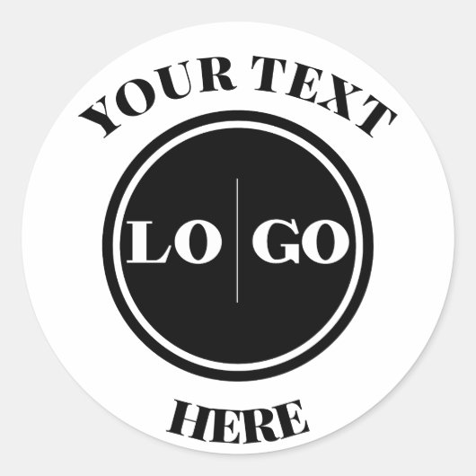 ロゴモダンと文字事業 ラウンドシール (正面)