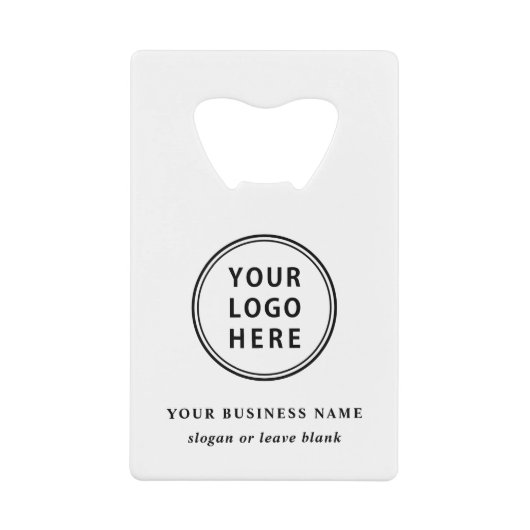 ロゴモダンとQRコードのプロモーション クレジットカード栓抜き (正面)