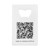 ロゴモダンとQRコードのプロモーション クレジットカード栓抜き (裏面)