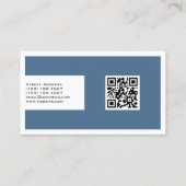 ロゴモダンとQRコードを含む枠付き宇宙 名刺 (裏面)