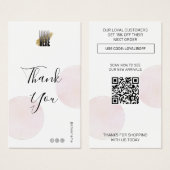 ロゴモダンとQRコードピンク (正面&裏面)