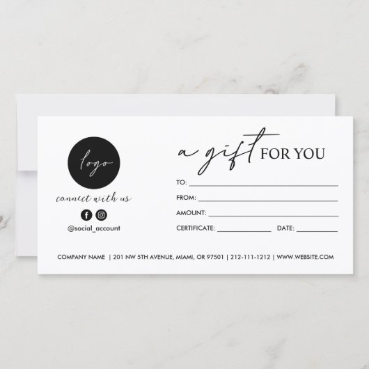 ロゴモダンのソーシャルアイコンのギフトのスクリプトを作成 (正面)