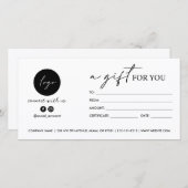 ロゴモダンのソーシャルアイコンのギフトのスクリプトを作成 (正面/裏面)