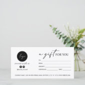 ロゴモダンのソーシャルアイコンのギフトのスクリプトを作成 (スタンド正面)