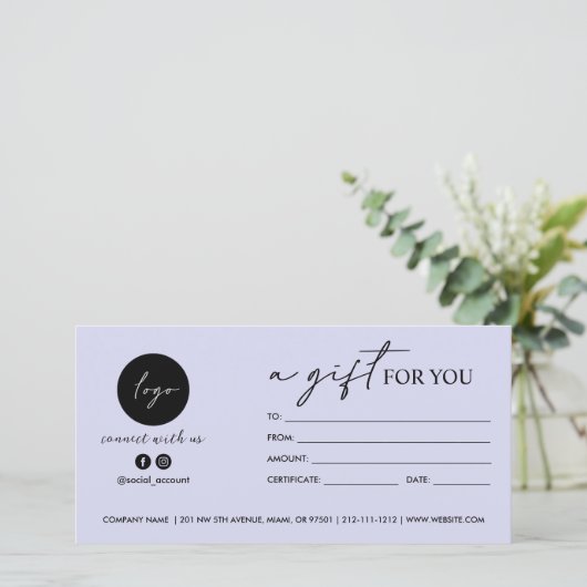 ロゴモダンのソーシャルアイコンのギフトのスクリプトを作成 (スタンド正面)