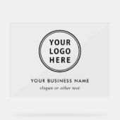 ロゴモダンのプロモ澄んーション アクリルサイン (正面)