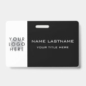 ロゴモダンの基本白黒のタイトル名 バッジ (正面)