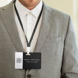 ロゴモダンの基本白黒のタイトル名 バッジ