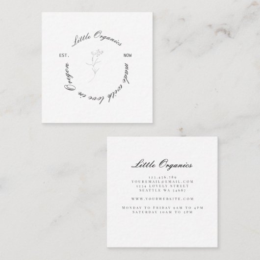 ロゴモダンの軽カスタムさ スクエア名刺 (正面/裏面)