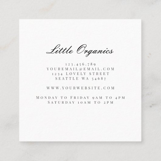 ロゴモダンの軽カスタムさ スクエア名刺 (裏面)