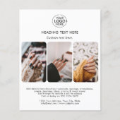 ロゴモダンの追加タイポグラフィフォトグリッドホワイト チラシ (正面)