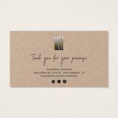 ロゴモダンの追加Kraftアートワーク気にカード (裏面)