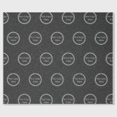 ロゴモダンの黒塗りビジネス ラッピングペーパー (フラット)