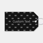 ロゴモダンまたはデザインパターン(任意の画像を含む) ギフトタグ (正面(横))