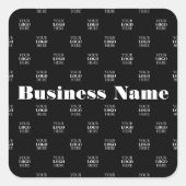 ロゴモダンまたはデザインパターン(任意の画像を含む) スクエアシール (正面)