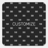 ロゴモダンまたはデザインパターン（任意の画像を含む） スクエアシール (正面)