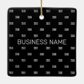 ロゴモダンまたはデザインパターン(任意の画像を含む) セラミックオーナメント (裏面)