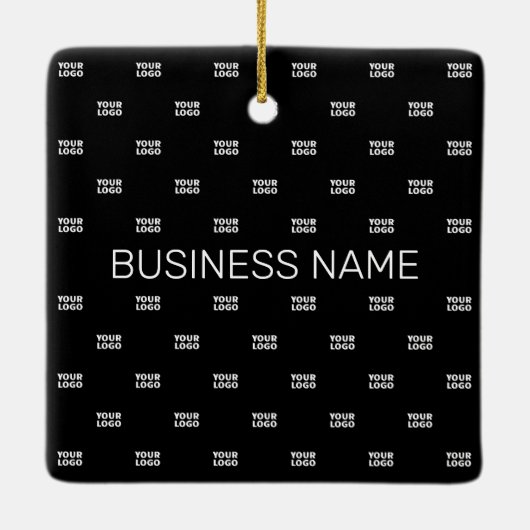 ロゴモダンまたはデザインパターン(任意の画像を含む) セラミックオーナメント (裏面)