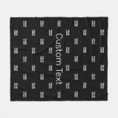 ロゴモダンまたはデザインパターン(任意の画像を含む) フリースブランケット (正面(横))