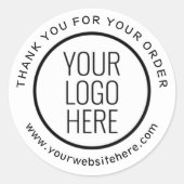 ロゴモダンを付けてご注文いただきありがとうございます ラウンドシール (正面)