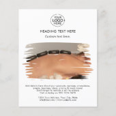 ロゴモダンを追加するタイポグラフィフォト白 チラシ (正面)