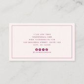 ロゴモダンインテリアデザイナーソーシャルメディアのアイコン 名刺 (裏面)