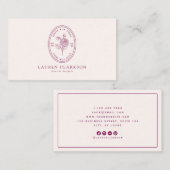 ロゴモダンインテリアデザイナーソーシャルメディアのアイコン 名刺 (正面/裏面)