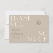 ロゴモダンカードでブランドを付けたお礼 サンキューカード (正面)