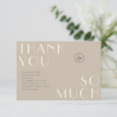 ロゴモダンカードでブランドを付けたお礼 サンキューカード (スタンド正面)