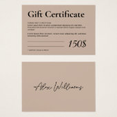 ロゴモダンギフト券 (正面&裏面)