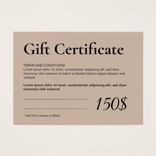 ロゴモダンギフト券 (正面)