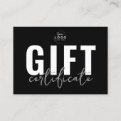 ロゴモダンギフト証書 名刺 (正面)