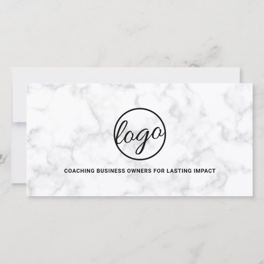 ロゴモダンシンプルグレー大理石ギフト証明書 (裏面)