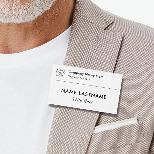 ロゴモダンシンプルミニマル白ラージタイトル 名札