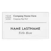 ロゴモダンシンプルミニマル白ラージタイトル 名札 (正面)