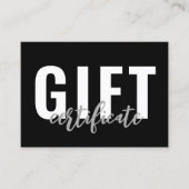 ロゴモダンシンプル業務用贈与証 名刺 (正面)