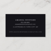 ロゴモダンジオサークルパターン金ゴールドホイル八角形 名刺 (裏面)