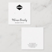 ロゴモダンジュエリーイヤリングディスプレイ スクエア名刺 (正面/裏面)