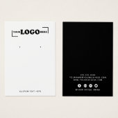 ロゴモダンジュエリーイヤリング表示カードの追加 (正面&裏面)