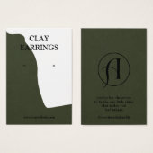 ロゴモダンジュエリーイヤリング表示カード (正面&裏面)