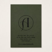 ロゴモダンジュエリーイヤリング表示カード (裏面)