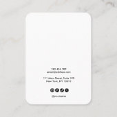 ロゴモダンジュエリーネックレスイヤリング表示 名刺 (裏面)