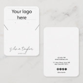 ロゴモダンジュエリーネックレスイヤリング表示 名刺 (正面/裏面)