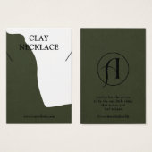 ロゴモダンジュエリーネックレス表示カード (正面&裏面)