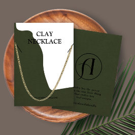 ロゴモダンジュエリーネックレス表示カード