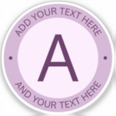 ロゴモダンスタイルモノグラム |パープル透明 シール (正面)